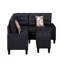 Canapé modulaire 6 pièces, noir