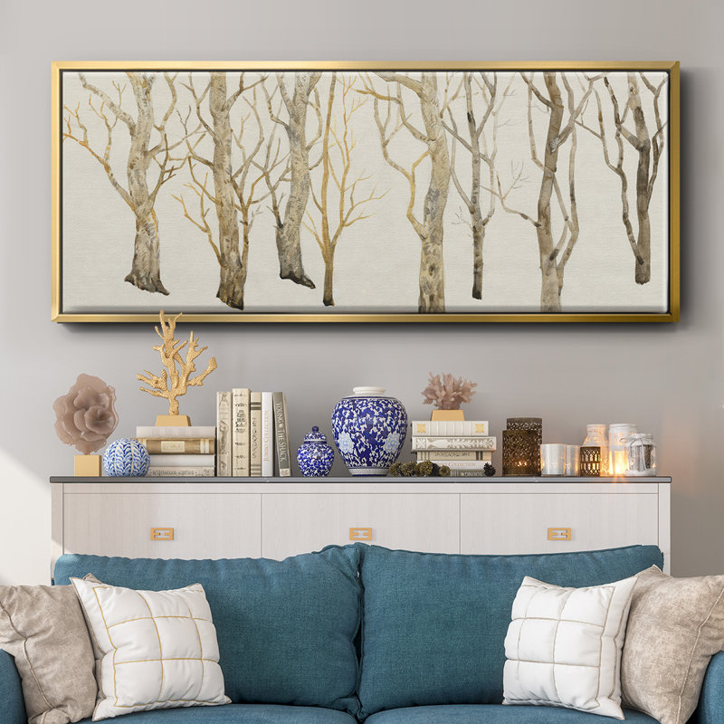 Bare Trees II- Framed Canvas, 20" H x 50" W