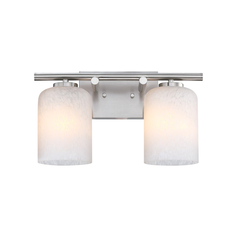 Rieth 16 in. 2-Light  Vanity Wall Light for Bathrooms, Brushed Nickel