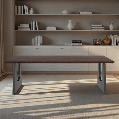 Bureau en bois massif à longue table