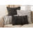 Noir Cotton 22" Throw Pillow Cover