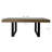 Rectangle Extendable Dining Table For 6-10 People Aged Effect Wood And Black 160-200 Cm