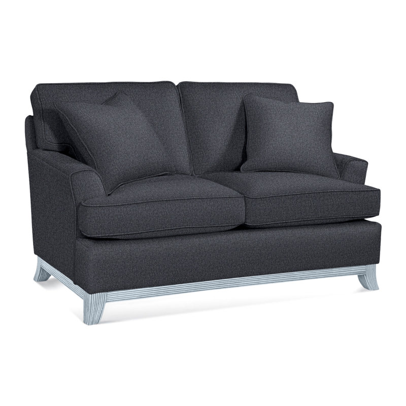 Oaks Way Loveseat, Mulberry Solid; 0812-13, Sea Glass Finish