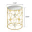 Table d'appoint en métal avec plateau en miroir transparent - Design moderne, doré et transparent, 15 x 15 x 20 po, fabrication stable, multicolore, sans assemblage et 15 po x 15 po x 20 po, cadre ferme, polyvalent pour les articles quotidiens,