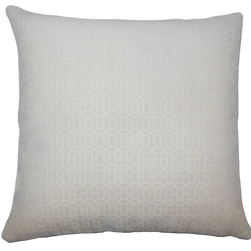 Coussin décoratif géométrique, 18 po x 18 po, Gris, Pas de bourre