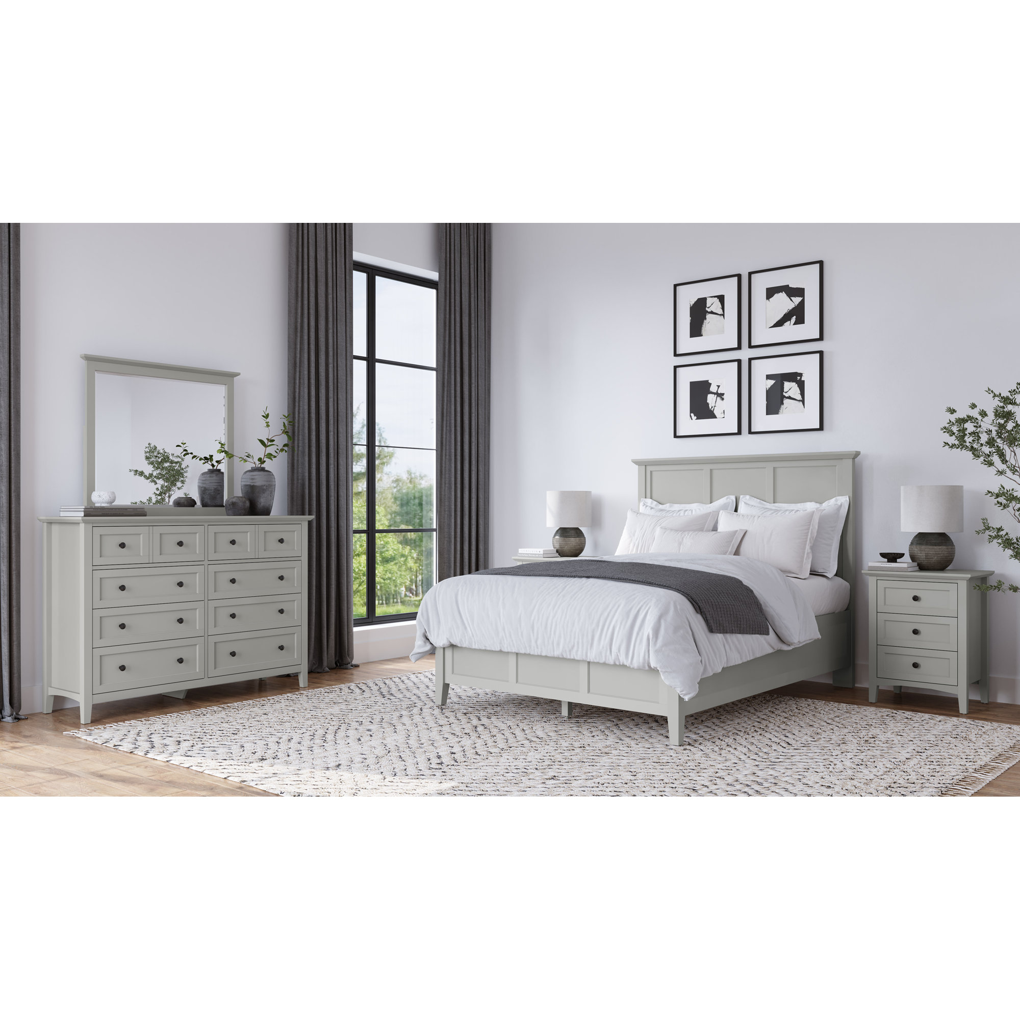 Renee Bed, Gray, King