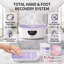 Appareil de paraffine de 4000 ml pour les mains et les pieds, avec 8 recharges de cire, chauffe rapidement en 20 minutes avec contrôle de la température, violet