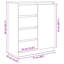 Sideboard With Drawers 71X35x84 Cm Engineered Wood-706543527
