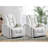 35" Wide Modern and Breathable Vegan Leather Leather Power Reclining Home Theater Seating with Cup Holders-1630289424