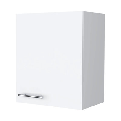 Armoire murale blanche à 1 porte - Libère de l'espace dans les espaces compacts, espace-porte, choix pratique