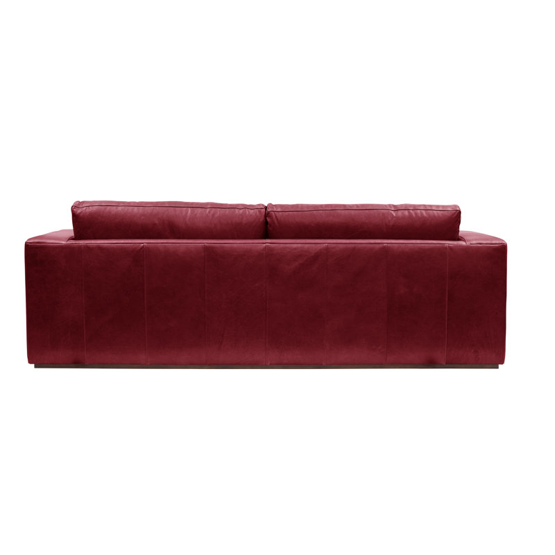 Bolo Sleeper Sofa, Belle Ruby Genuine Leather