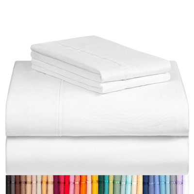 Luxclub 4 PC Light Blue King Silky Soft Cooling Extra Deep Pocket Performance Sheet Set