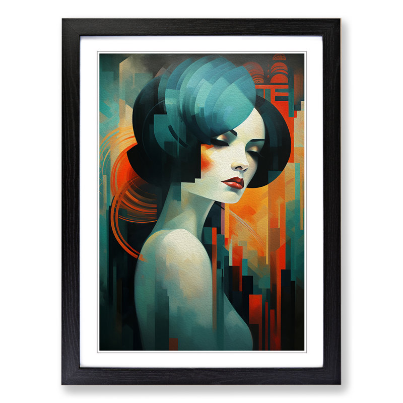 Single Picture Frame Print on Wood, Black Framed, 34cm H x 25cm W