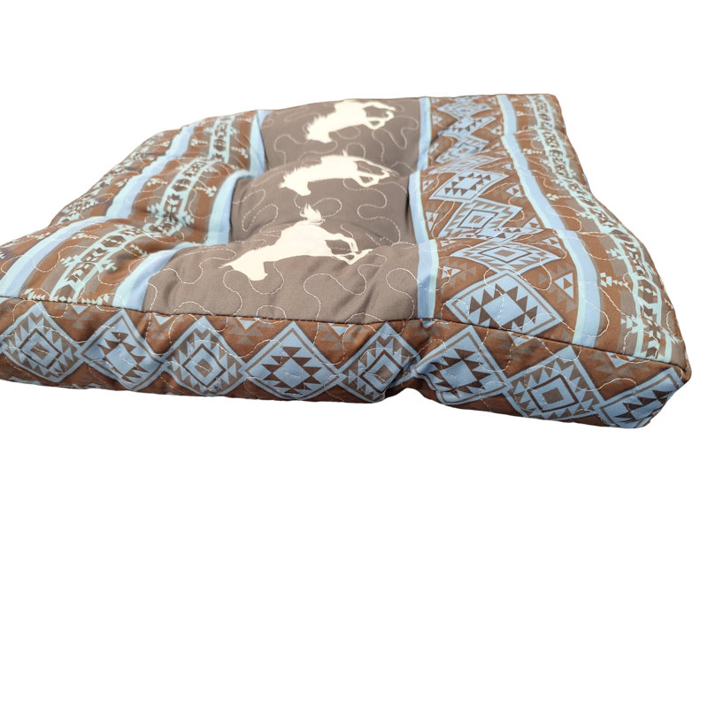Pondering Trail Southwestern Pattern Wild Horse 18” x 18” 1-Piece Comfortable Chair Seat Cushion