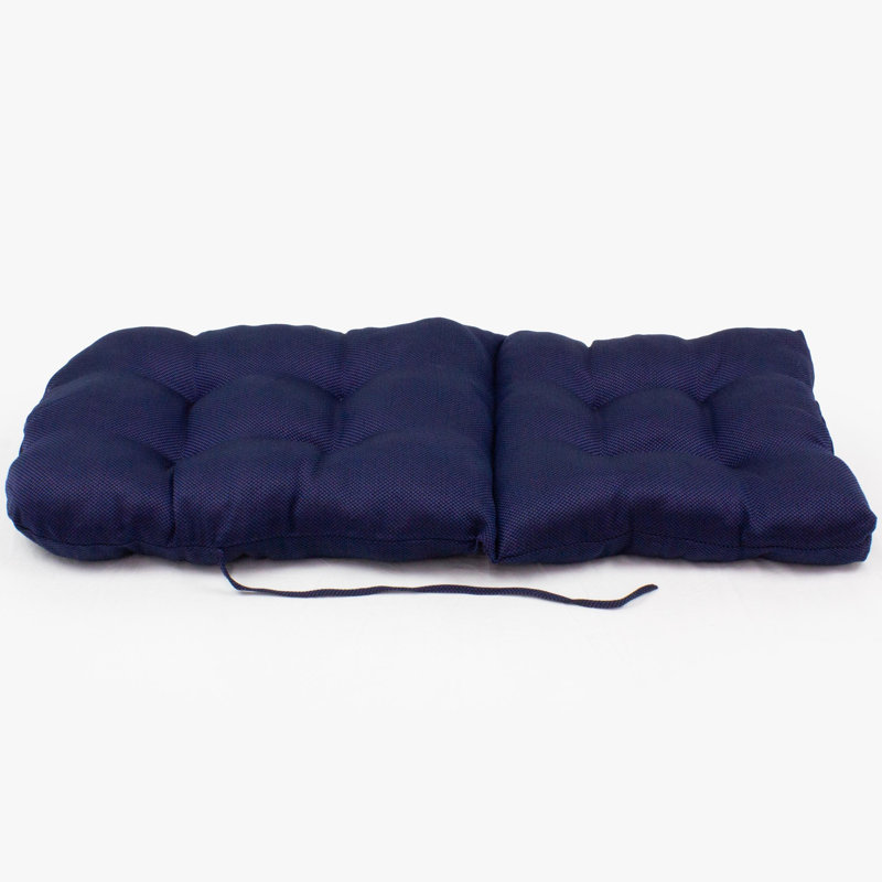 Indoor/Outdoor Seat/Back Cushion, Indigo and Black