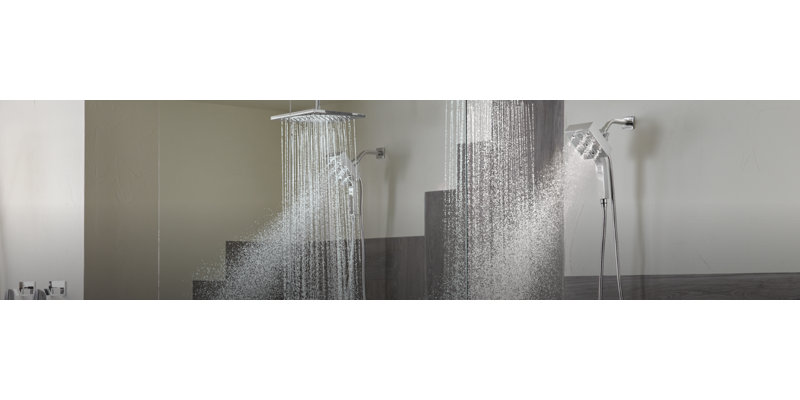 Essential™ H2OKinetic® Euro Square Hydrati® 2|1 Shower, Chrome, 2.5