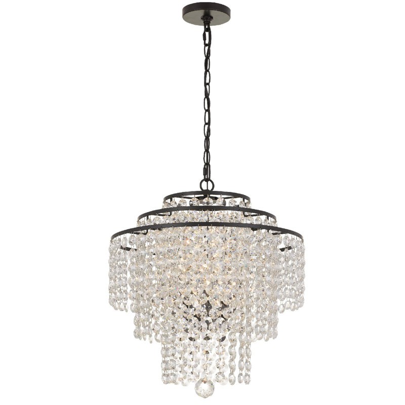 Sandberg 4 - Light Dimmable Tiered Chandelier, Dark Bronze