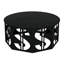 Table basse Dollar, acier noir