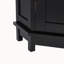 Armoire de salle de bain noire en coin avec tablette réglable-394538161
