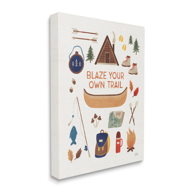 Blaze Your Own Trail Gray Framed Canvas Print, 24" x 30"