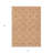 3' X 5' Orange And Ivory Geometric Washable Indoor Outdoor Area Rug