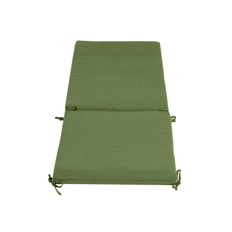 Noah Outdoor Chaise Lounge Cushion, Green, Green