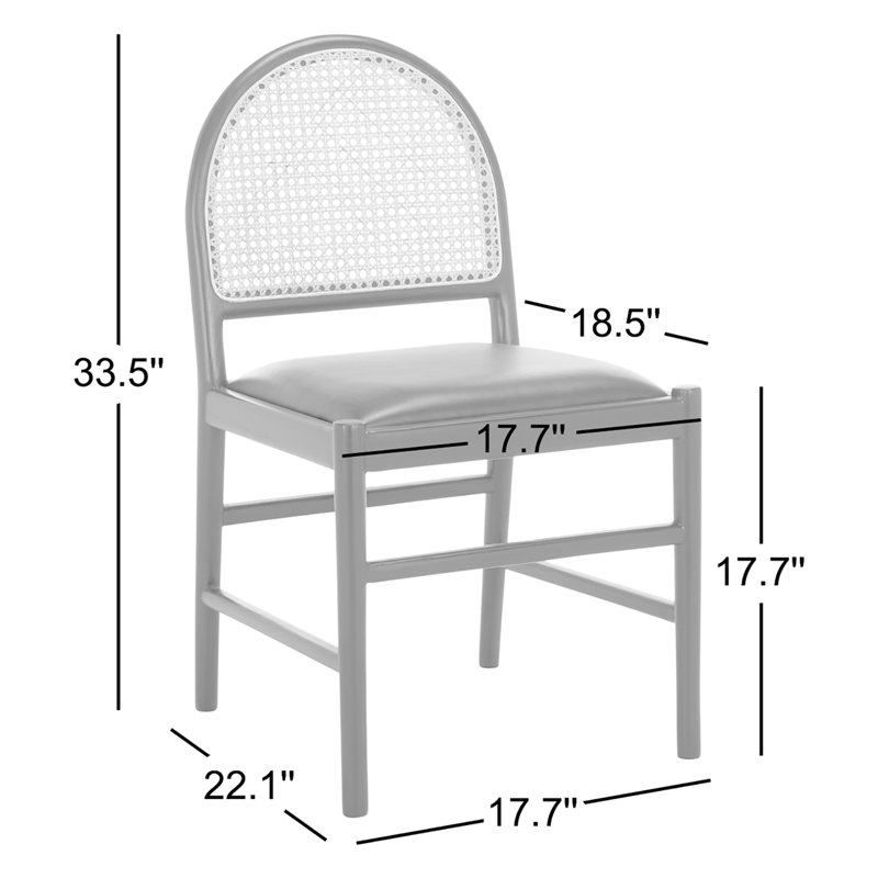 Laylie Leather Upholstered Dining Chair, Natural, Natural