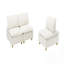 Canapé simple en flanelle blanc cassé ultra moderne et confortable pour les salons, les chambres et les balcons