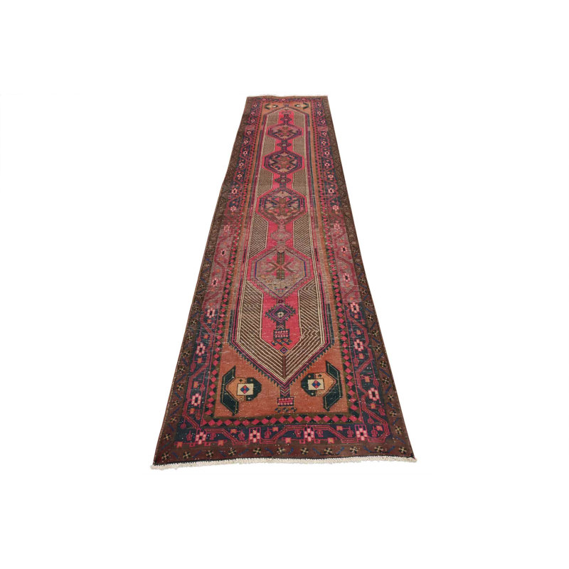 Tapis unique rose de 3 pi 8 po x 13 pi 4 po