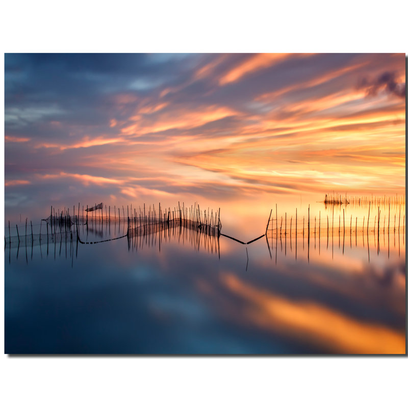 Fish Nets - impression d'art graphique, H 12 po x l 16 po x P 1 po