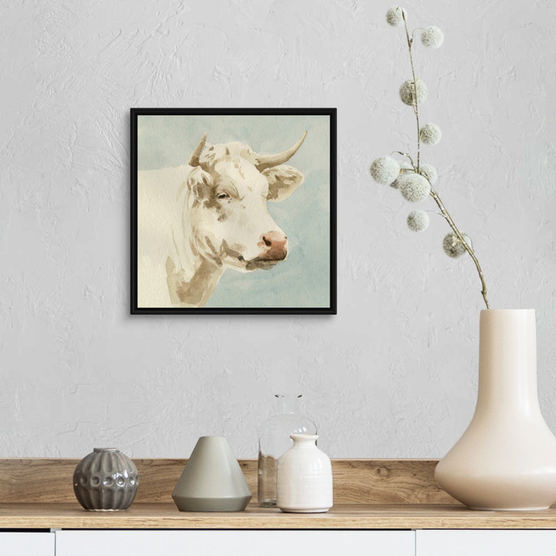 Art mural sur toile Ferdinand II, Toile avec cadre noir, H 14 po x l 14 po x P 2 po