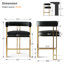 Ensemble de 2 tabourets de comptoir luxueux en similicuir 25 po