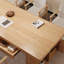 Bureau rectangulaire en bois massif avec 6 tiroirs Burlywood-794314291