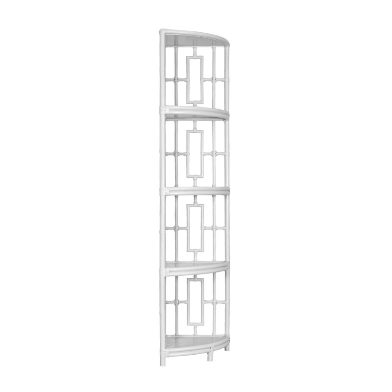 Bibliothèque en coin Manley H 72 "x l 23", Blanc