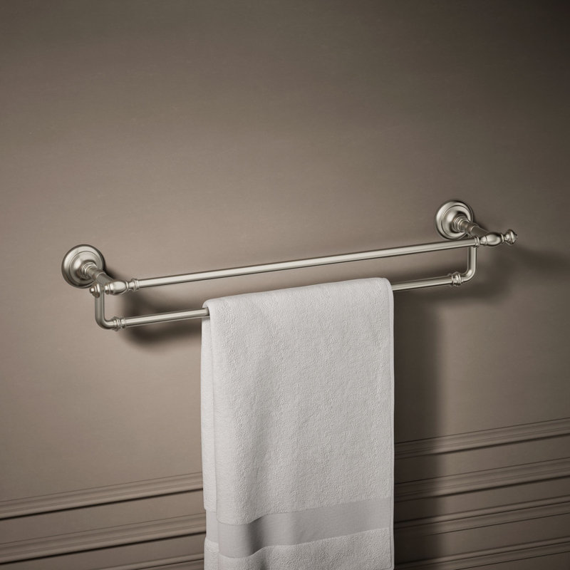 Artifacts® Double 24" Wall Mounted Towel Bar, Vibrant Brushed Nickel
