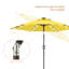 Parasol de marché éclairé 90 po Scheibe-203536003