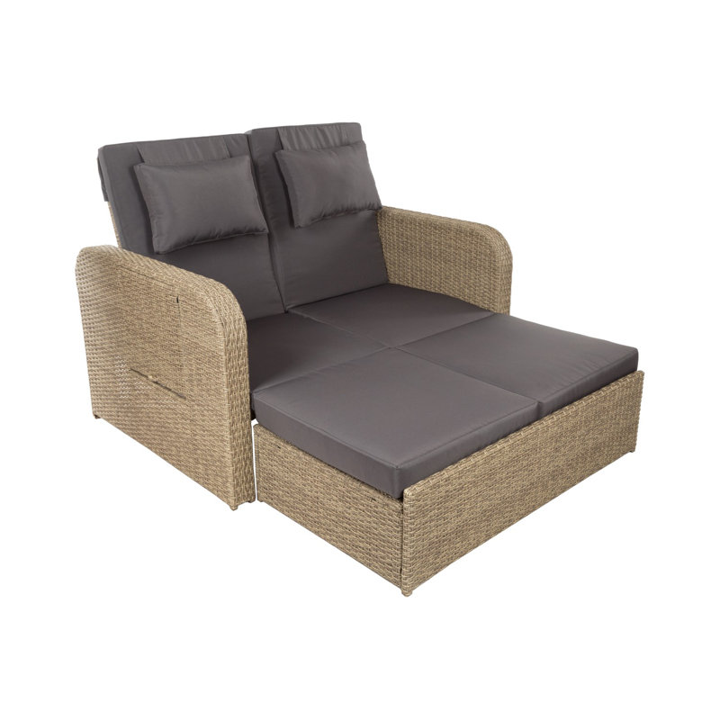 Kailua 160cm Long Reclining Double Chaise with Cushions