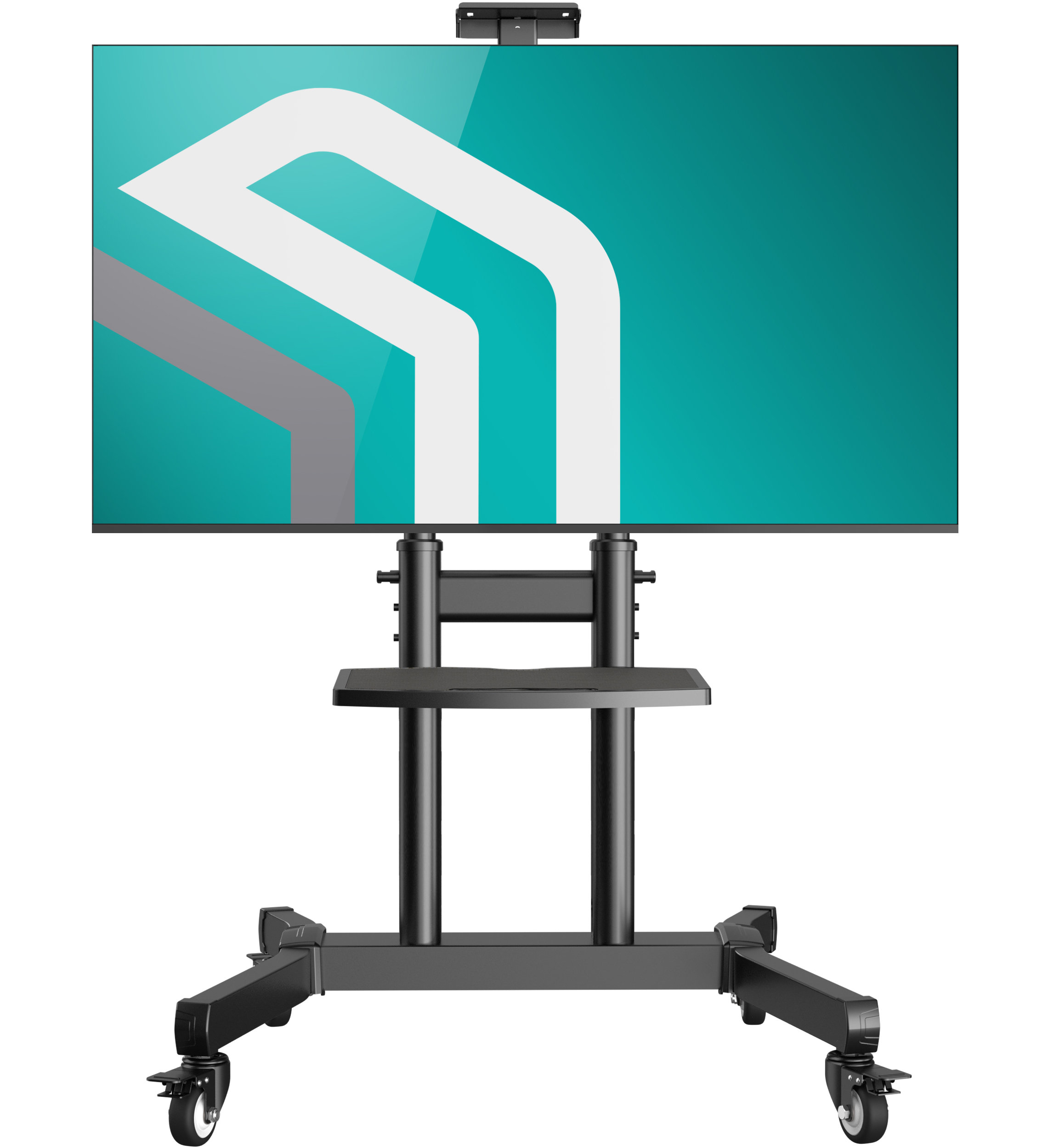 ONKRON Portable TV Stand for 5090 Inch Flat/ Curved TVs up to 220 lbs Adjustable with Wheels