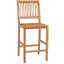 Outdoor 3 - Piece Teak Bar Height Dining Set and Bistro Set with Cushions
