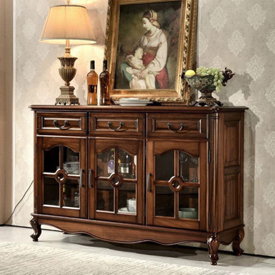 Buffet en bois de noyer massif