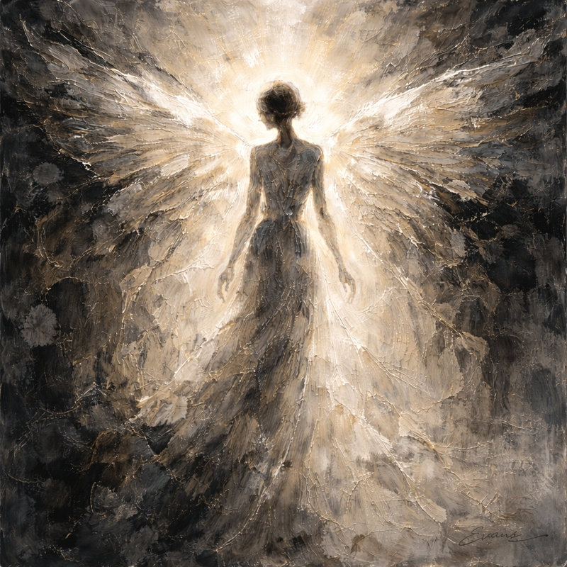 «Luminous Grace», art mural sur toile tendue, L 30 po x H 30 po x P 1,5 po
