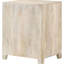 Meuble d'appoint beige blanchi avec tiroir pour espace de vie, organisation de la zone blanchie