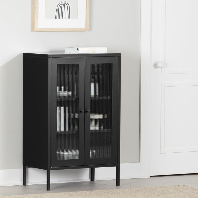 Eddison Metal Accent Cabinet, Black