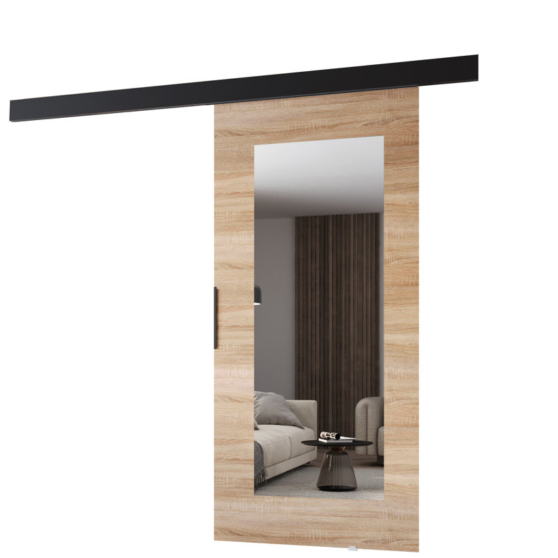 Sliding Door Prim H, Interior Door, Sonoma Oak/Black, 76cm x 205cm