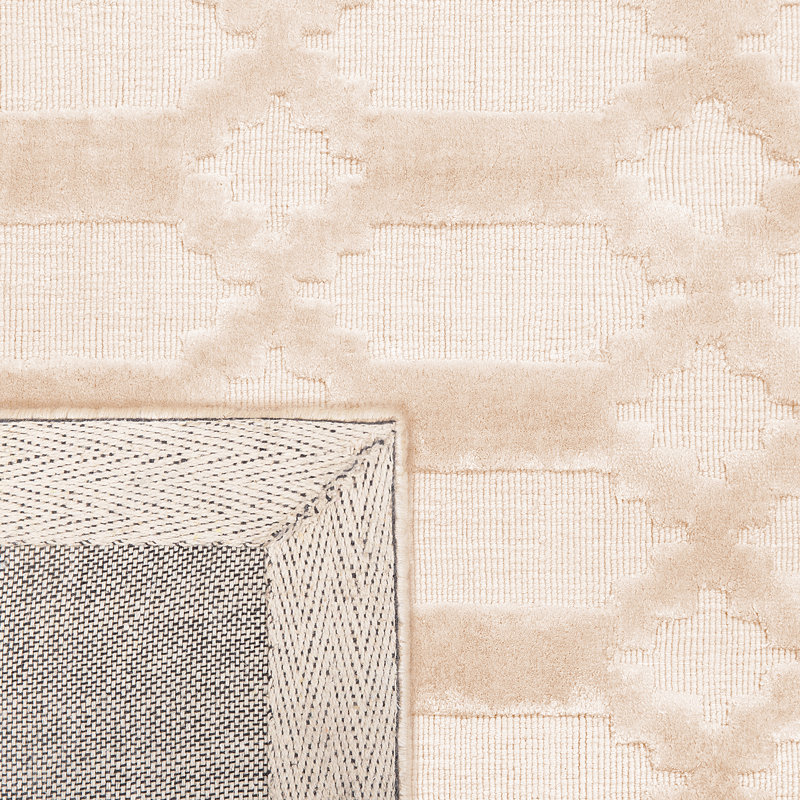 Knisley Geometric Viscose Hand Woven Area Rug, Rectangle 140cm X 200cm