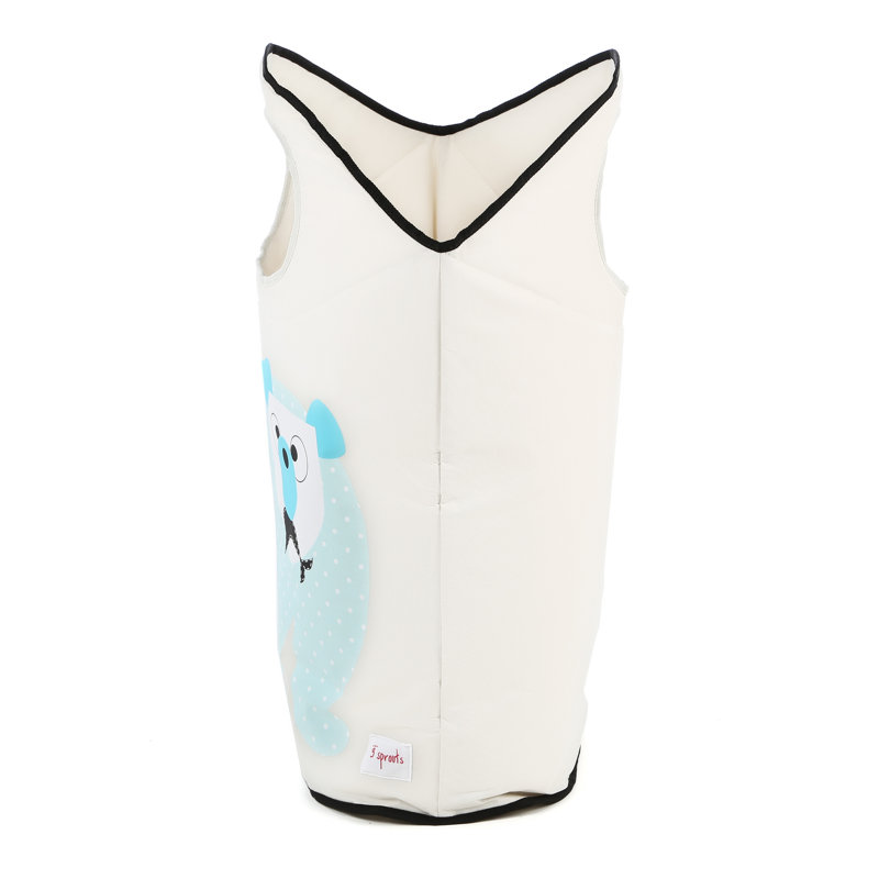 Polar Bear Collapsible Kids Laundry Hamper with Handles