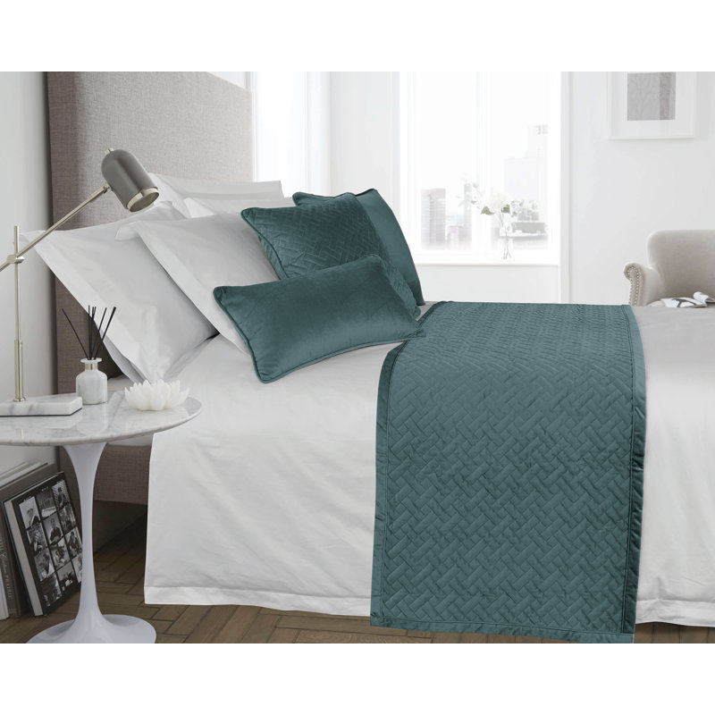 Ariel Square Throw Pillow Cover, Teal