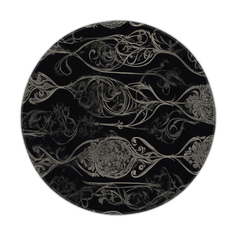 Gothic Petals Indoor And Outdoor Area Rug, Round 5'