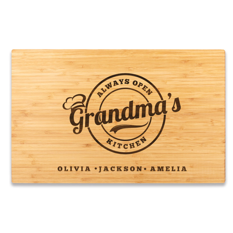 Grande planche à découper en bois de bambou pour la grand-mère, toujours ouverte, ensemble de 1