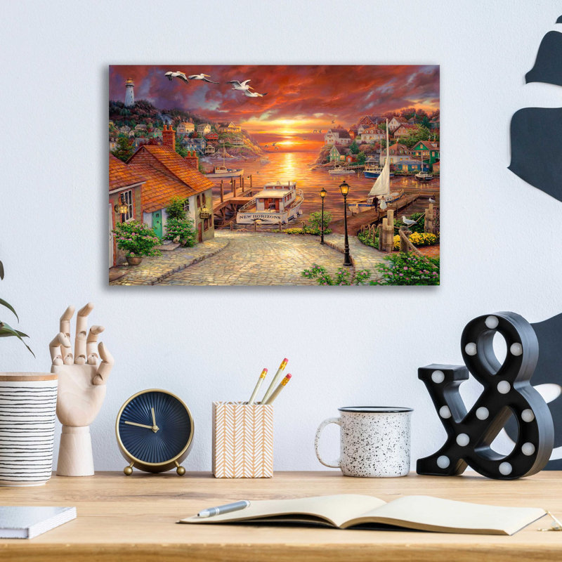 «New Horizons» par Chuck Pinson, art mural en verre acrylique, H 12 po x l 16 po x P 0,13 po